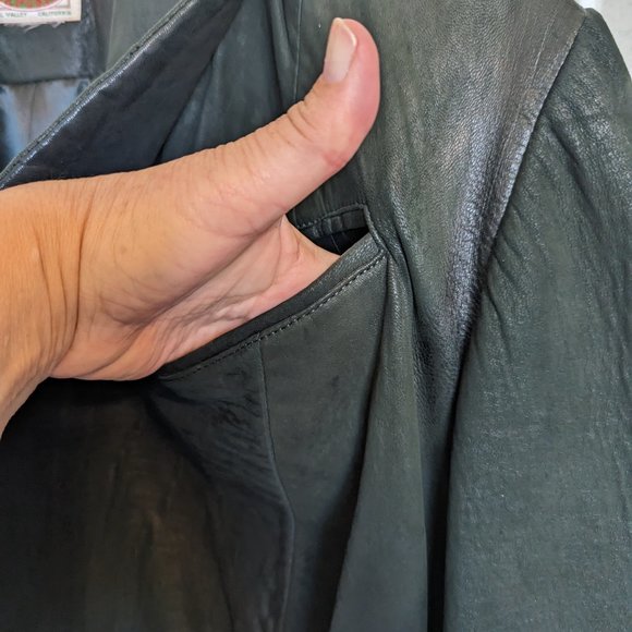 80s MILL VALLEY Banana Republic & SAFARI | Double Breasted LEATHER JACKET | M - Picture 10 of 14